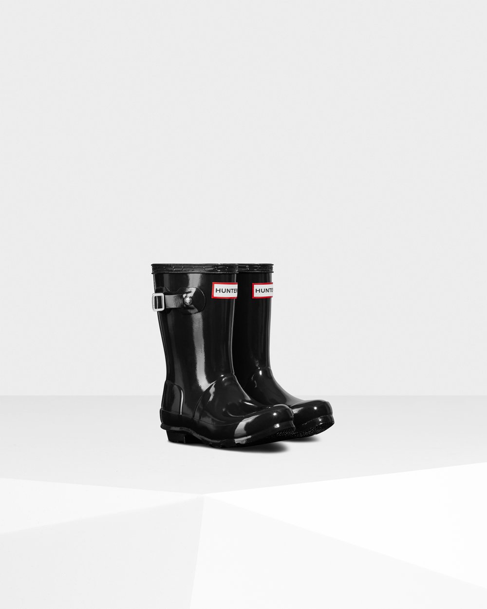 Hunter Original Little Gloss Rain Boots - Clearance Sale Kids Black - GLFIWZ625